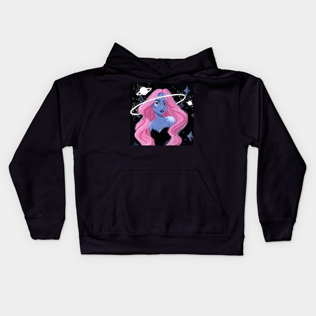 Space beauty Kids Hoodie by Ka.Arts